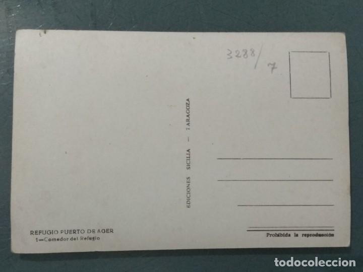 Postales: POSTAL AGER (LLEIDA). COMEDOR DEL REFUGIO. - Foto 2