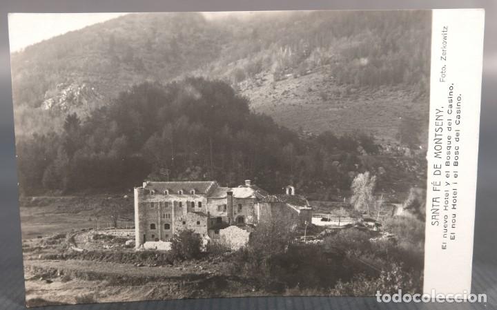 Postales: Tarjeta postal Sant F&eacute; de Montseny-El nuevo hotel y el bosque del Casino a&ntilde;os 40