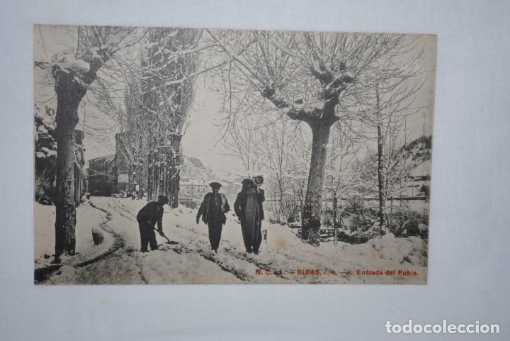 Postales: RIBAS , ENTRADA DEL POBLE . - Foto 1