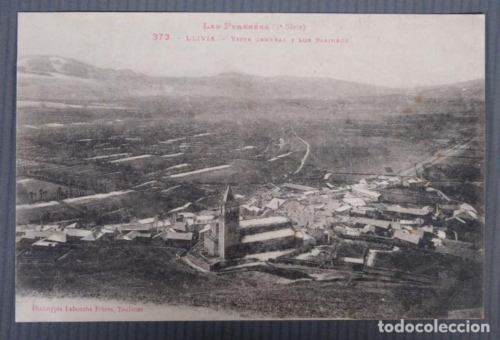 Postales: Tarjeta postal Los Pirineos Llivia. Vista general y los Pirineos