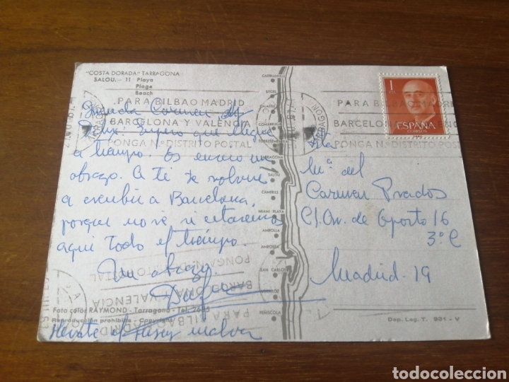 Postales: POSTAL PLAYA SALOU - Foto 2