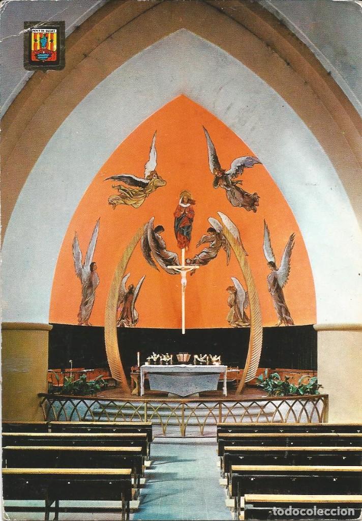 Postales: [POSTAL] Altar Major. Esgl&eacute;sia Parroquial de Pont de Suert (Lleida) A&ntilde;o 1965 (circulada)