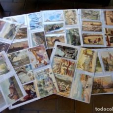Postales: LOTE DE 80 POSTALES ANTIGUAS MONTADAS EN PAGINAS OPORTUNIDAD