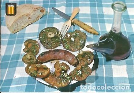 Cartoline: POSTAL A COLOR N&ordm; 653 PLATOS TIPICOS ROVELLONS A LA BRASA AMB BOTIFARRA SOBERANAS