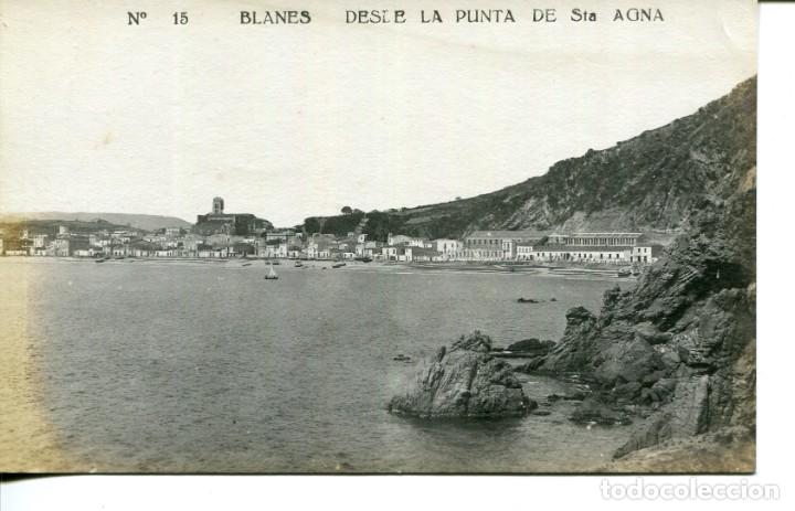 Postales: BLANES-DESDE LA PUNTA DE STA. AGNA- J.B. N&ordm; 15-FOTOGR&Aacute;FICA