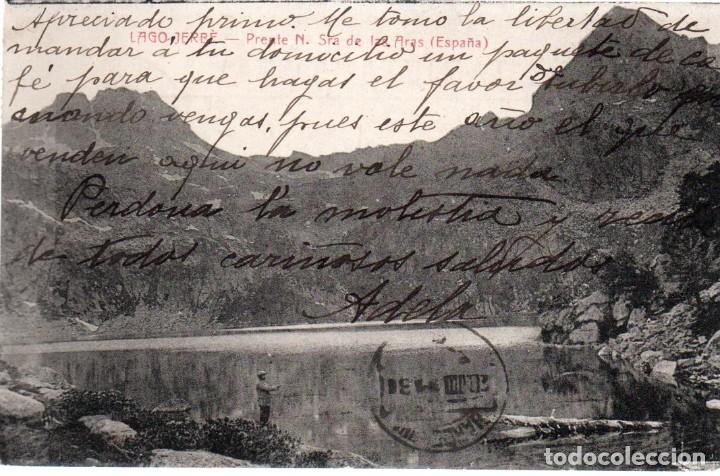 Postales: POSTAL, LAGO JERB&Eacute; (LERIDA)- PRENTE N. SRA. DE LAS AGUAS (ESPA&Ntilde;A). CIRCULADA 1931
