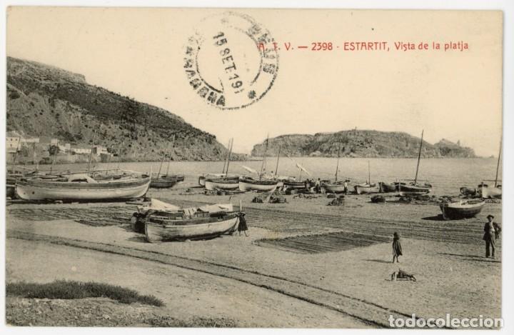 Postkarten: a06902 estartit vista de la platja atv n&ordm;2398 circulada 1919