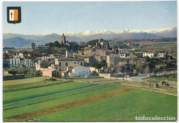 Cartes Postales: m03102 Besalu Vista General Al Fondo El Canigo 1967 Escudo De Oro N&ordm;2990