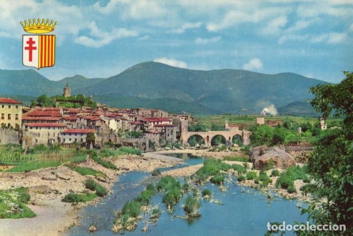 Cartoline: m03104 Besalu Vista Parcial Y Rio Fluvia 1965 Ediciones Besalu N&ordm;3