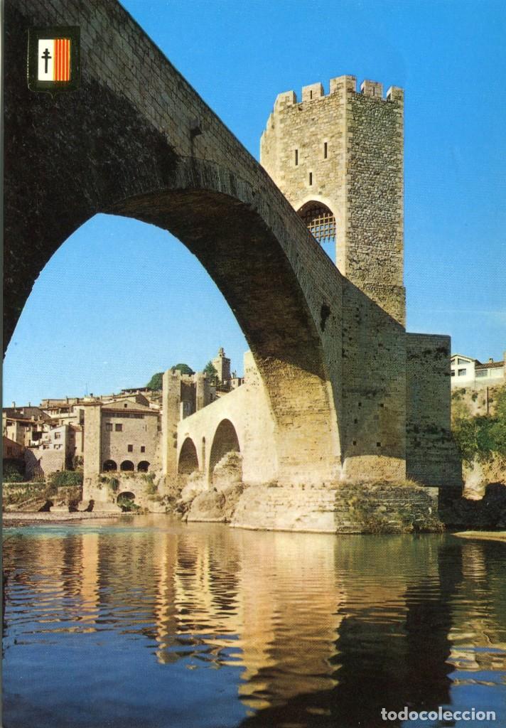 Postcards: m03114 7053 Besalu Puente Romanico 1973 Escudo De Oro N&ordm;2