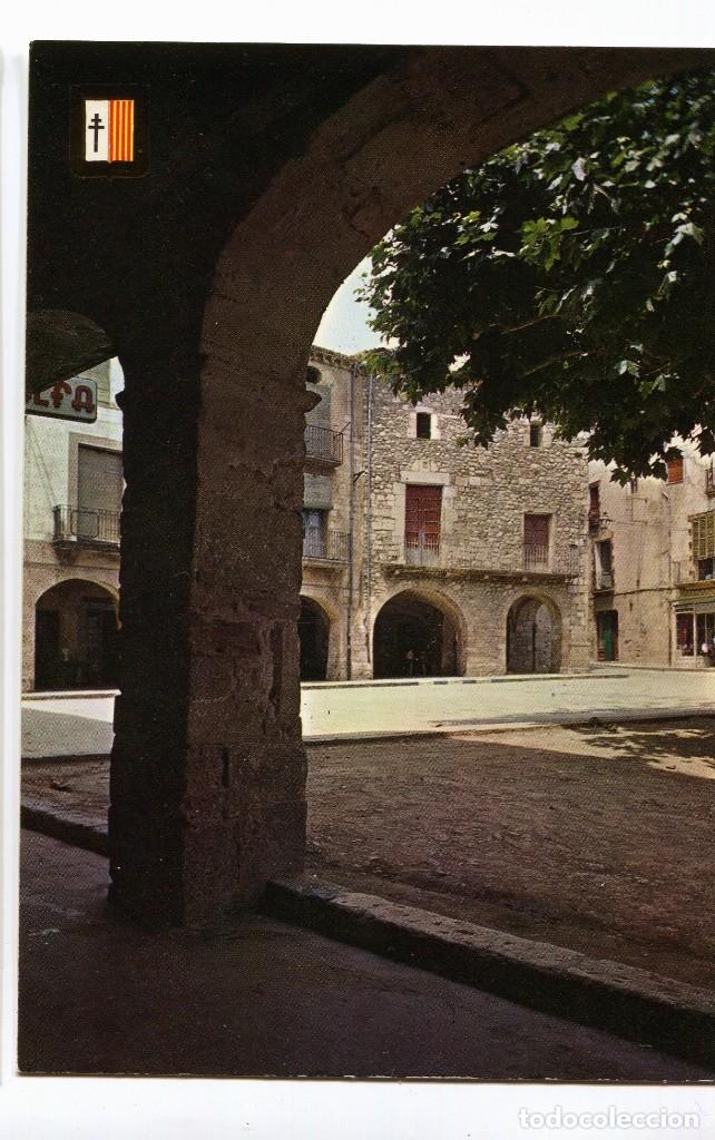 Postcards: m02986 Besalu Plaza De Espa&ntilde;a Porches Romanicos 1967 Escudo De Oro N&ordm;8