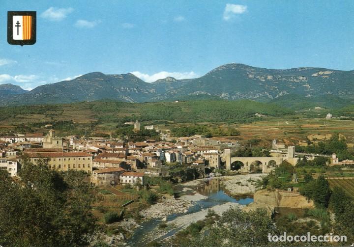Postales: m02988 Besalu Vista General Al Fondo Monta&ntilde;a Mare De Deu Del Munt 1967 Escudo De Oro N&ordm;3288