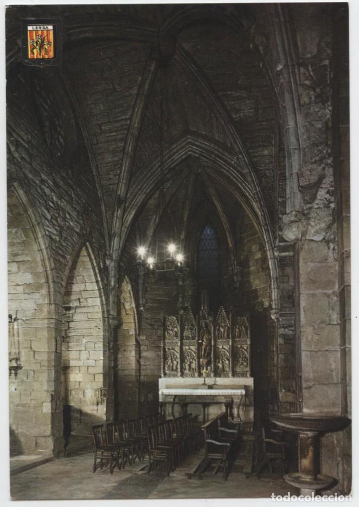 Postales: N&ordm; 3624-LLEIDA. Iglesia de San Lorenzo. Altar lateral. Sin circular. ED. COMERCIAL ESCUDO DE ORO