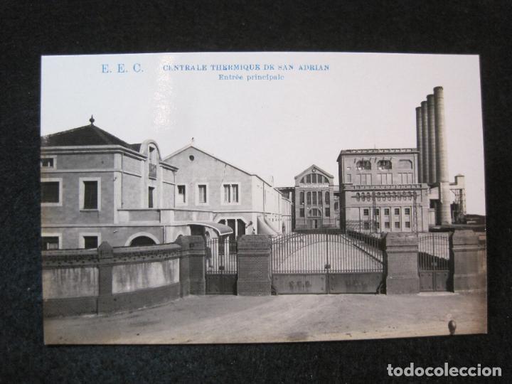 Postales: E.E.C.CENTRAL TERMICA DE SAN ADRIAN-ENTRADA-LA INDUSTRIAL FOTOGRAFICA-POSTAL ANTIGUA-(81.430)