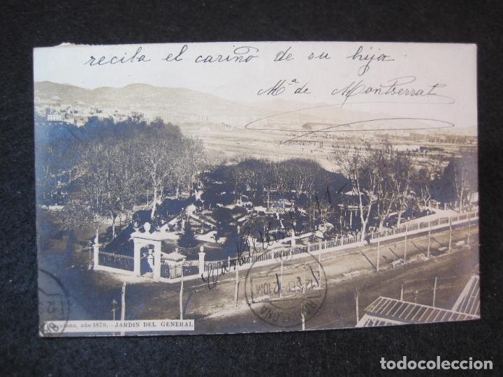Postcards: BARCELONA-A&Ntilde;O 1870-JARDIN DEL GENERAL-FOTOGRAFICA-POSTAL ANTIGUA-(81.435)