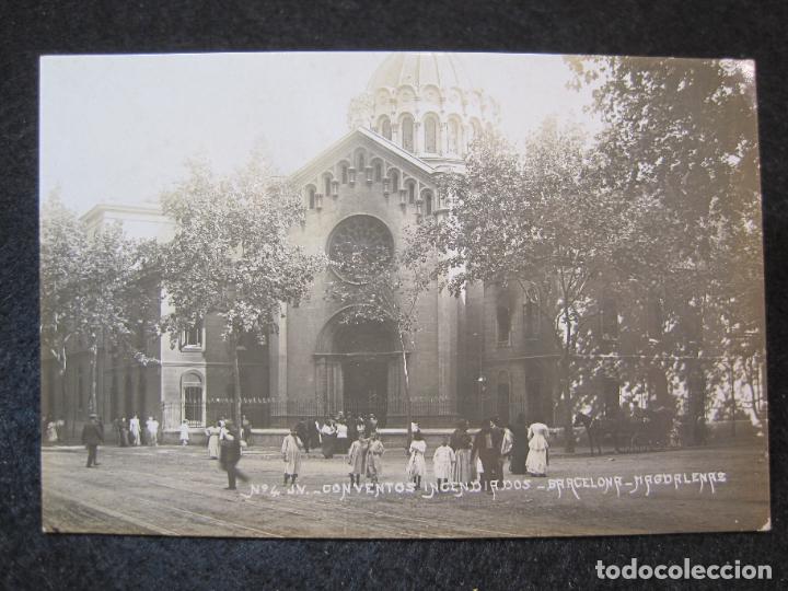 Postales: BARCELONA-CONVENTOS INCENDIADOS-MAGDALENAS-FOTOGRAFICA J.V. N&ordm; 4-POSTAL ANTIGUA-(81.442)