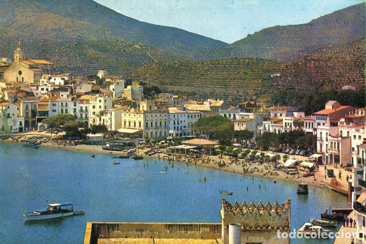 Cartoline: m03376 Cadaques Al Pie De Sus Muros La Playa De Los Ni&ntilde;os 1962 Ubach N&ordm;78