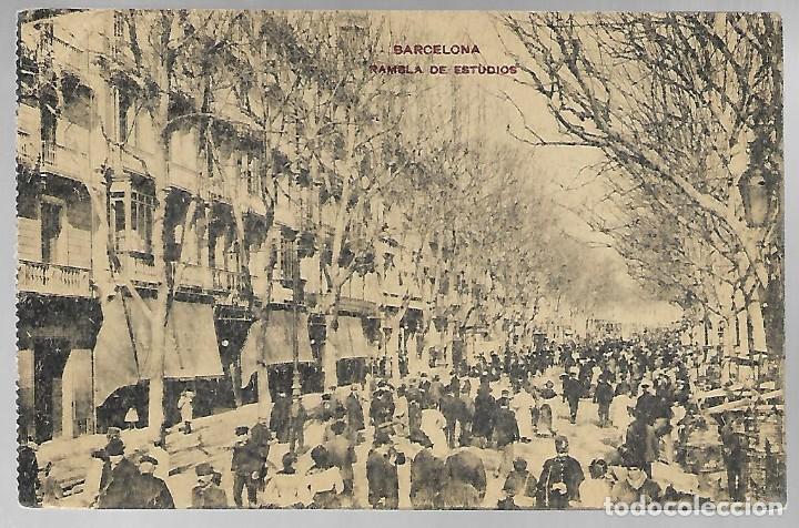 Postales: POSTAL, BARCELONA RAMBLA DE ESTUDIOS. CIRCULADA. - Foto 1