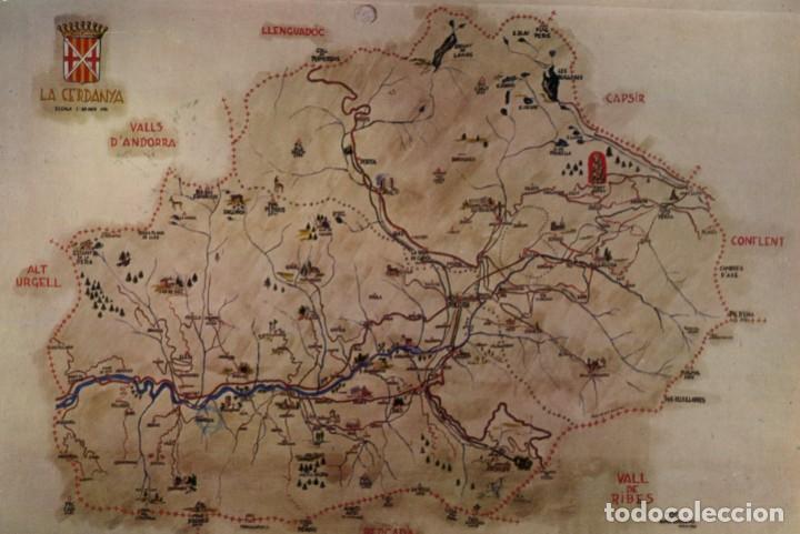 Postkarten: m03481 Mapa De La Cerdanya 1972 Escudo De Oro