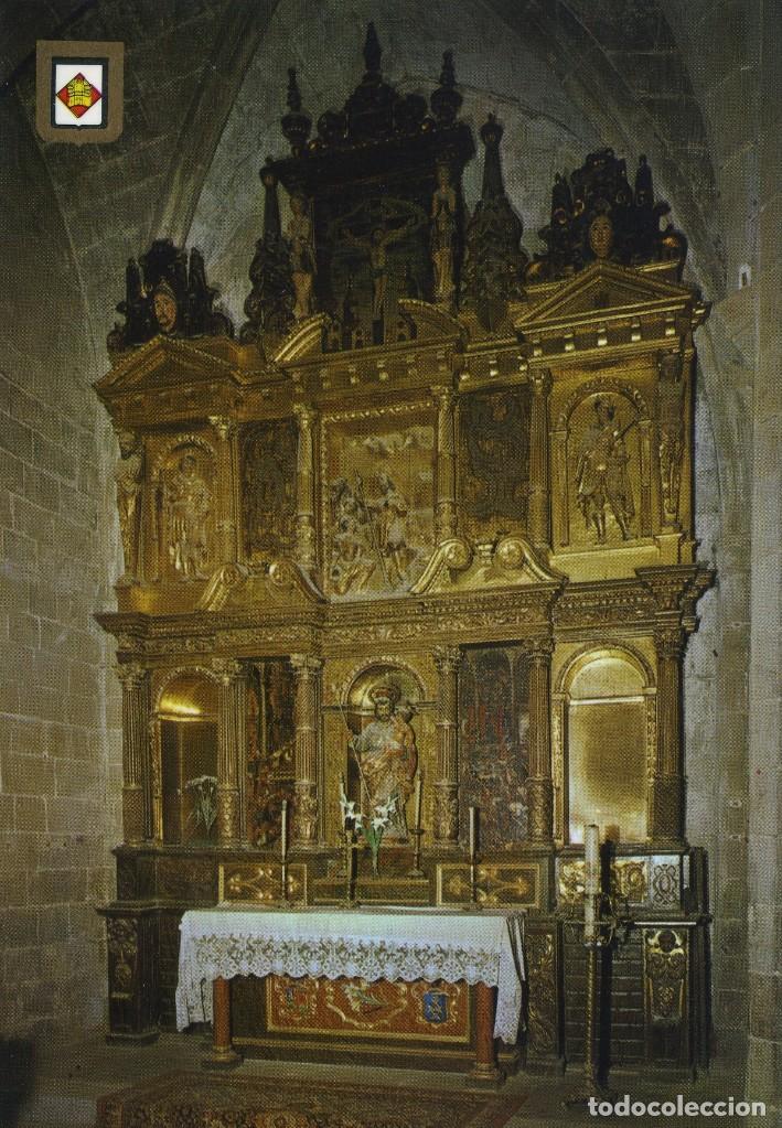 Postales: m03519 9229 Castello D' Empuries Retablo Estilo Renacimiento En Madera Tallada Escudo De Oro N&ordm;14