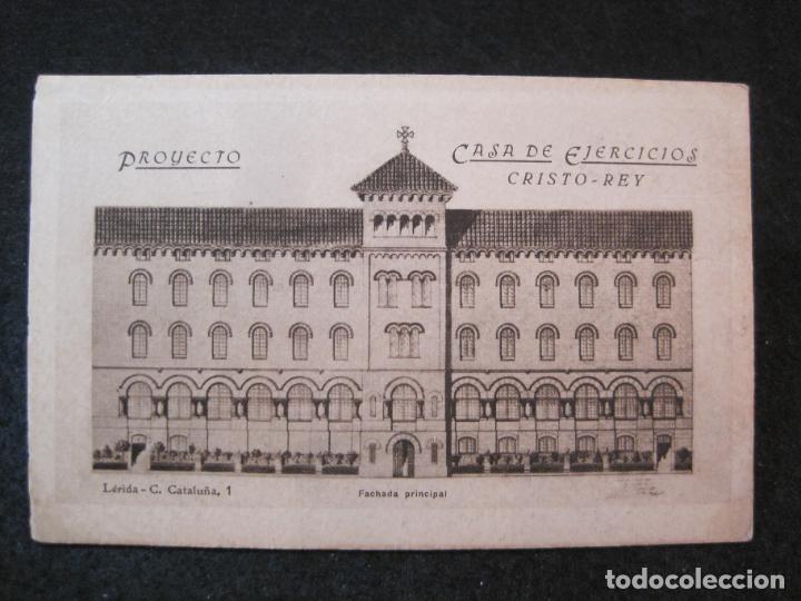Postales: LLEIDA-CASA DE EJERCICIOS-CRISTO REY-FACHADA PRINCIPAL-POSTAL ANTIGUA-(81.574)