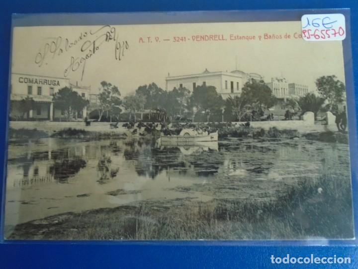 Cartoline: (PS-65570)POSTAL DE VENDRELL-ESTANQUE Y BA&Ntilde;OS DE COMARRUGA.A.T.V.3241