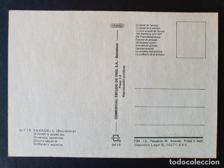 Postales: POSTAL SABADELL (ORIGINAL SIN CIRCULAR) - Foto 2