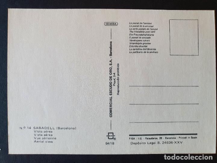Postales: POSTAL SABADELL (ORIGINAL SIN CIRCULAR) - Foto 2