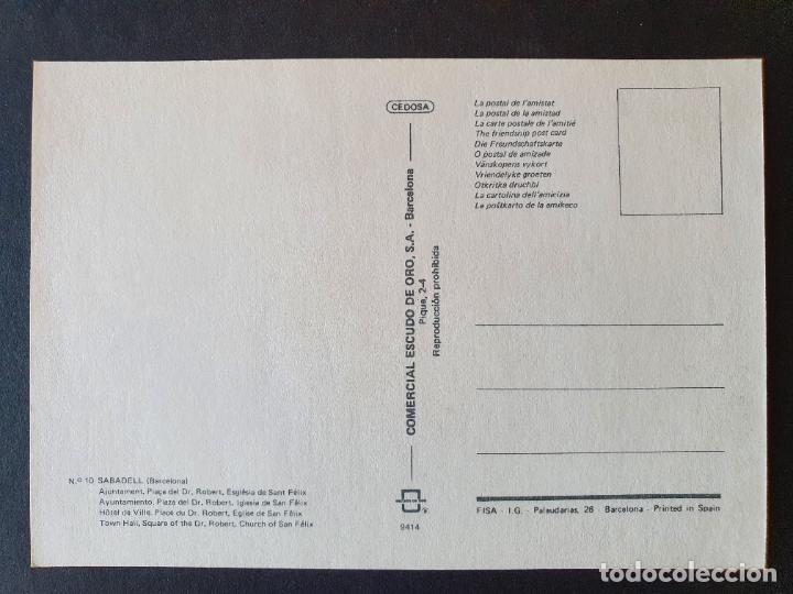 Postales: POSTAL SABADELL (ORIGINAL SIN CIRCULAR) - Foto 2