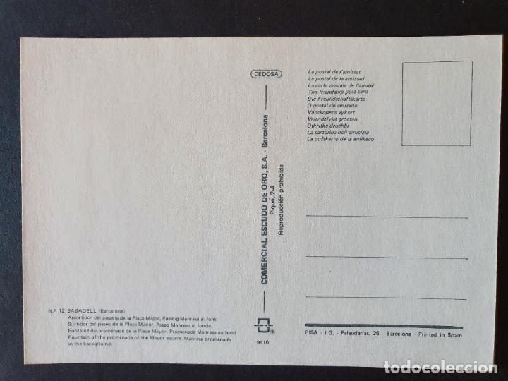 Postales: POSTAL SABADELL (ORIGINAL SIN CIRCULAR) - Foto 2