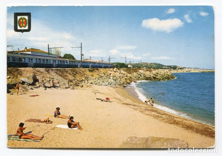 Postales: m04242 Llavaneres Playa 1967 Escudo De Oro N&ordm;2552 tren ferrocarril