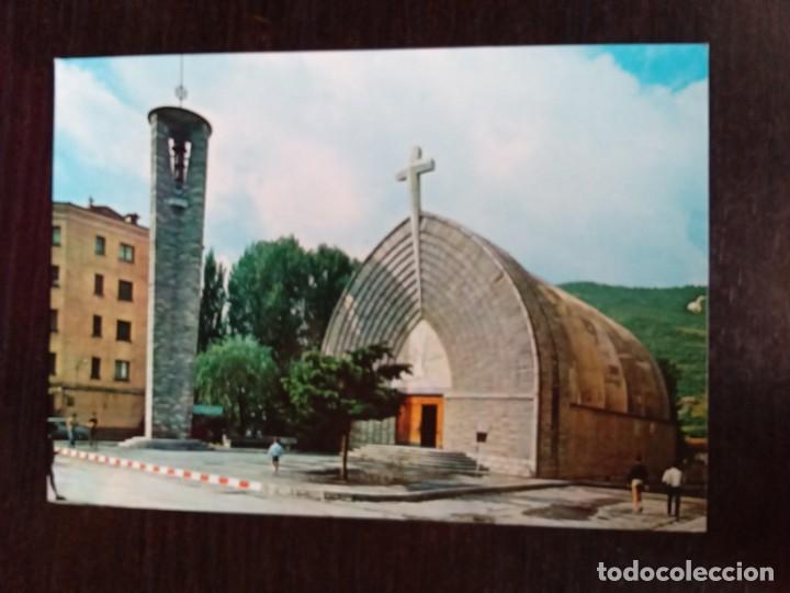 Postales: Bonita postal: Vall de Ribagor&ccedil;ana, Lerida. Iglesia parroquial de Pont de Suert. A&ntilde;o 1964