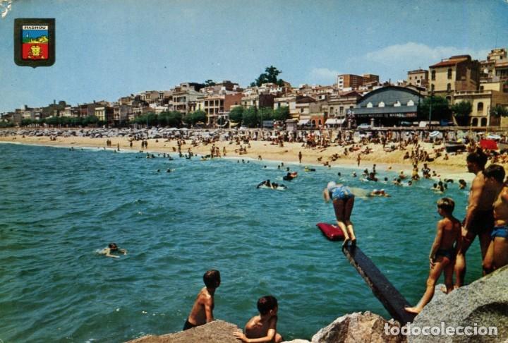 Postales: m04377 El Masnou Vista Parcial De La Playa 1963 Escudo De Oro N&ordm;723