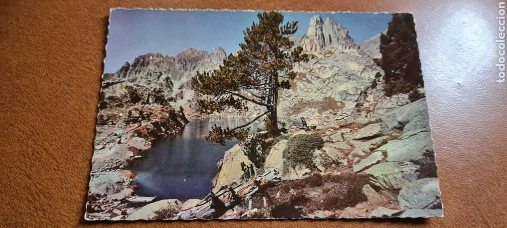 Postales: Preciosa postal El Pallars. Valle de Espot. Lago y Agulles d'A'mitjes. Pirineos.