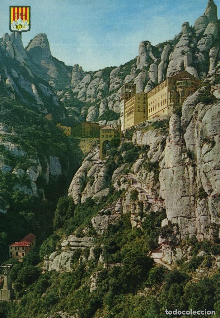 Postales: m04525 Montserrat El Monasterio Y El Aereo Del Llobregat 1961 Soberanas N&ordm;141
