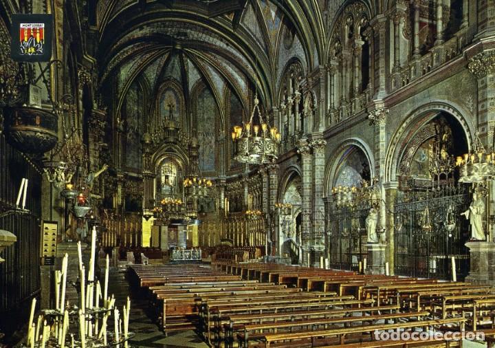 Postales: m04545 Montserrat Ineterior De La Basilica 1964 Escudo De Oro N&ordm;66