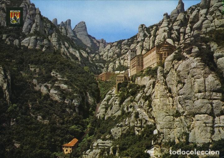 Postales: m04574 Montserrat Monasterio Y Funicular A La Santa Cueva 1970 Escudo De Oro N&ordm;57