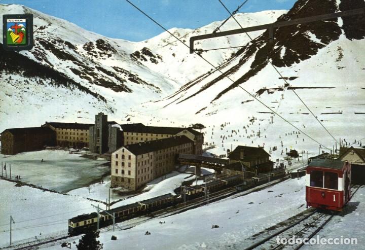 Postales: m04610 Nuria Vall De Nuria 1965 Escudo De Oro N&ordm;2016 cremallera y funicular