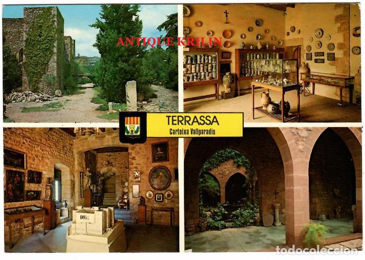Postkarten: TERRASSA N&ordm; 26 CASTELL , CARTOIXA DE VALLPARADIS / ESCUDO DE ORO