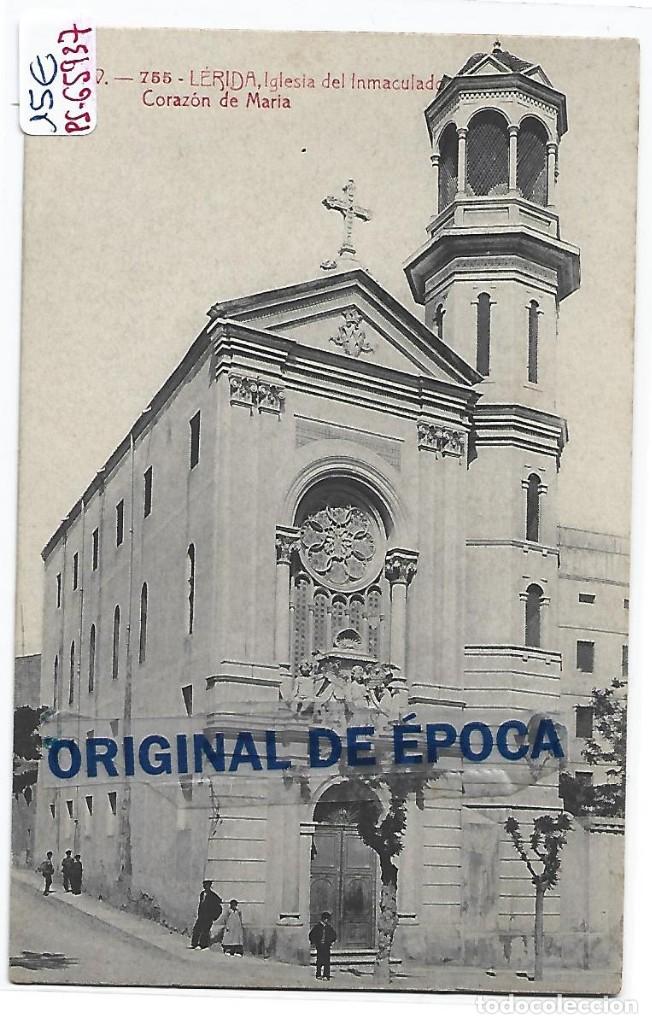 Postales: (PS-65937)POSTAL DE LERIDA-IGLESIA DEL INMACULADO CORAZON DE MARIA.A.T.V.755
