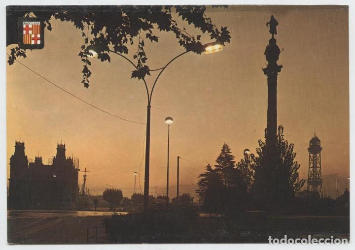 Postales: N&ordm; 5012-BARCELONA. Monumento a Crist&oacute;bal Col&oacute;n. Escrita en 1971. ED. COMERCIAL ESCUDO DE ORO