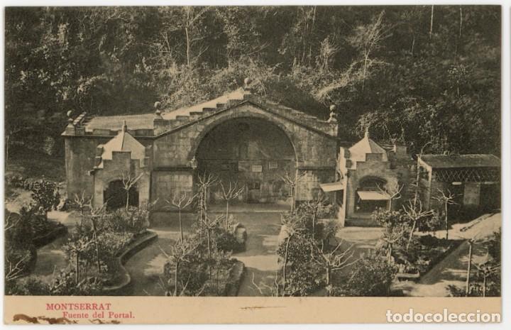 Postcards: a06926 montserrat fuente del portal roca n&ordm;33 escrita 1910