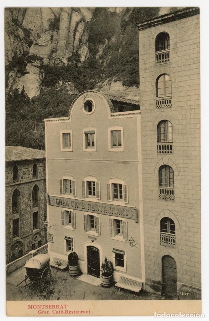 Postcards: a06927 montserrat gran cafe restaurant roca n&ordm;26 circulada 1912