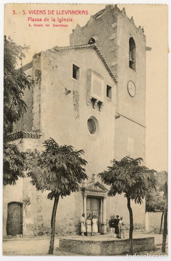 Postales: a06971 sant vi&ccedil;ens de llavaneres plassa de la iglesia roisin n&ordm;3 circulada