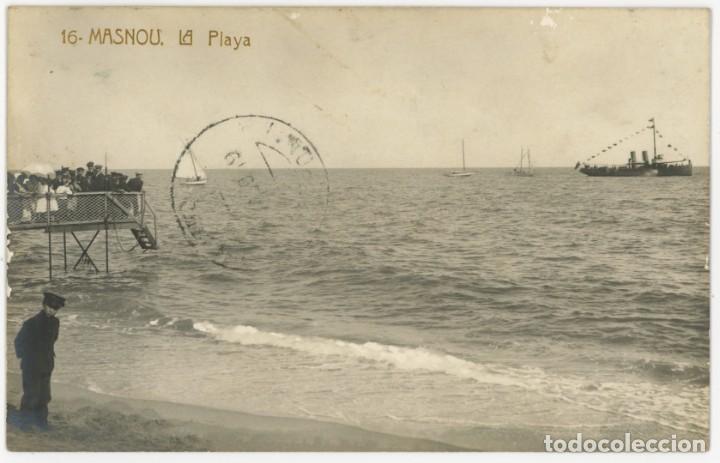 Postkarten: a06983 masnou la playa orta n&ordm;16 fotografica circulada 1919