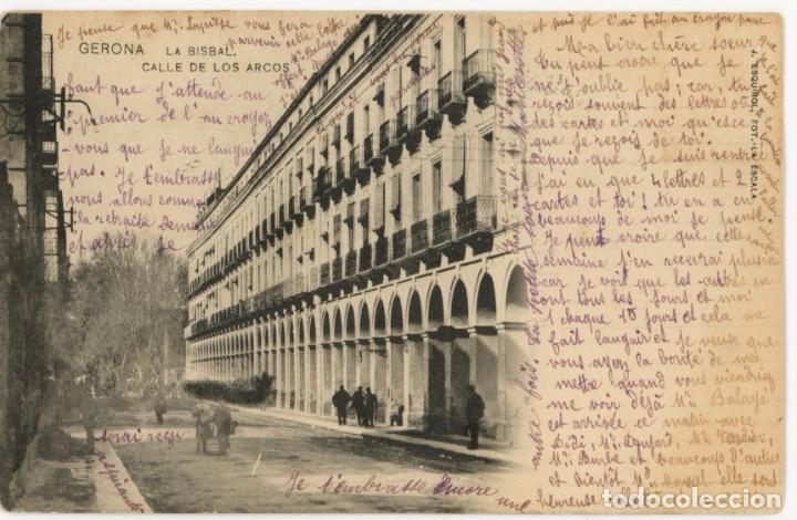 Postkarten: a07178 la bisbal de l'emporda calle de los arcos esquirol circulada 1905 sin sello dorso sin dividir