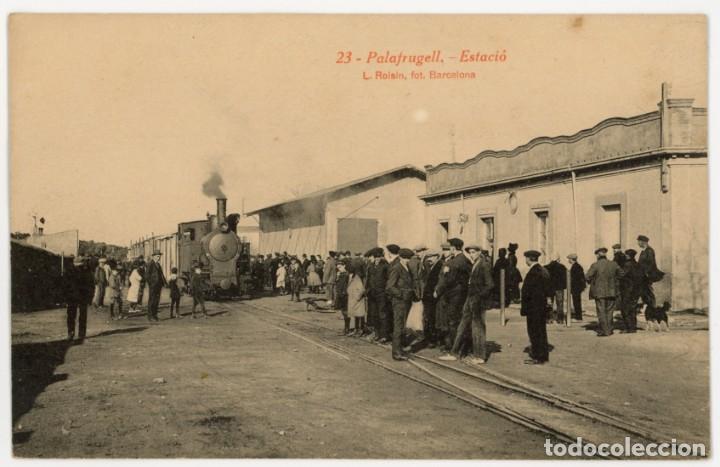 Postkarten: a07206 palafrugell estacio roisin n&ordm;23 tren vapor ferrocarril