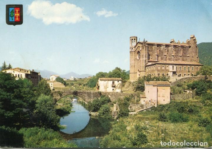 Postkarten: m05560 Sant Joan Les Fonts Puente Romanico Sobre El Rio Fluvia 1966 Escudo De Oro N&ordm;2483