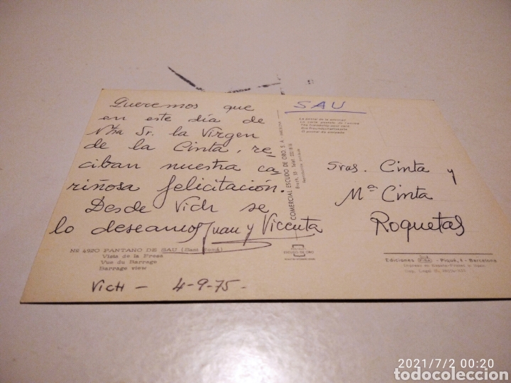 Postales: Postal Pantano de Sau, Vich - Foto 2