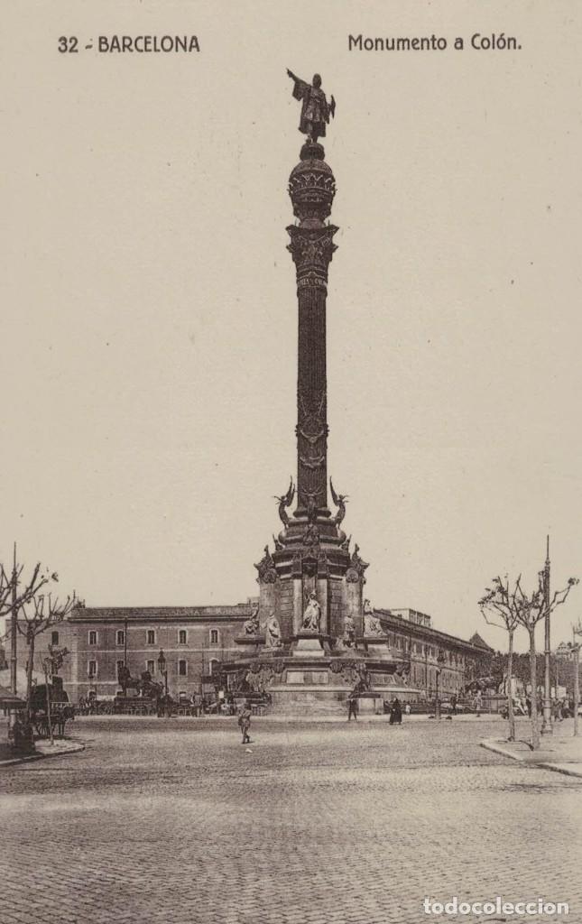 Postales: Barcelona. Monumento a Col&oacute;n. Postales Fergui - Foto 1